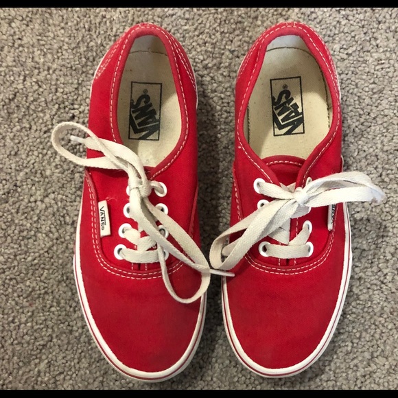 size 2 red vans